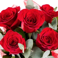 Buchet 5 trandafiri rosii premium 4